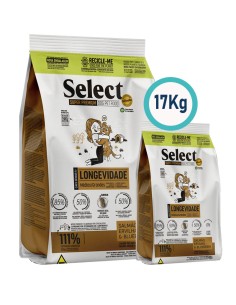 SELECT PERRO SENIOR +5 RAZA MEDIANA Y GRANDE SALMON, ARVEJA Y ARANDANO 15KG+2kg, 17kg