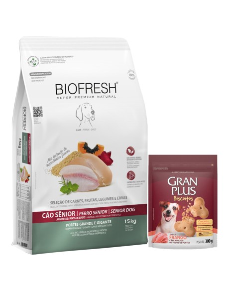 BIOFRESH perro SENIOR Raza GRANDE 15KG