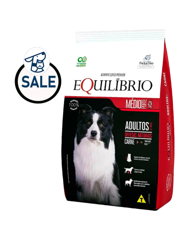 EQUILIBRIO perro adulto raza mediana CARNE 15kg+3kg, 18kg