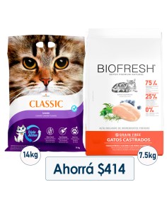 BIOFRESH GATO CASTRADO POLLO + ARENA CLASSIC INTERSAND