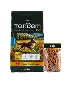 TANDEM PERRO ADULTO CORDERO 15KG+2KG
