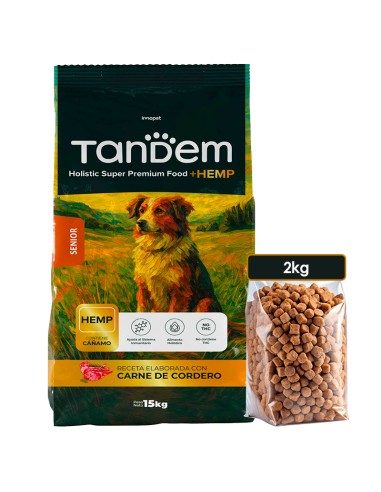 TANDEM PERRO SENIOR CORDERO 15KG+2KG