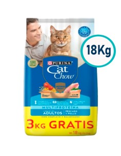 CAT CHOW GATO Adulto Pescado 15kg+3kg
