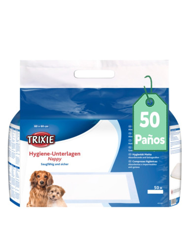 50 Paños/Pañales Entrenamiento Clásicos 60 x 60cm